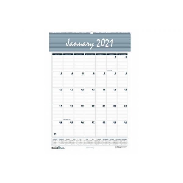 house-of-doolittle-recycled-bar-harbor-wirebound-monthly-wall-calendar