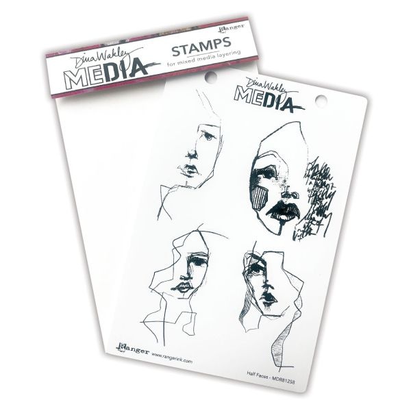 Dina Wakley Media Cling Stamps 6"X9"