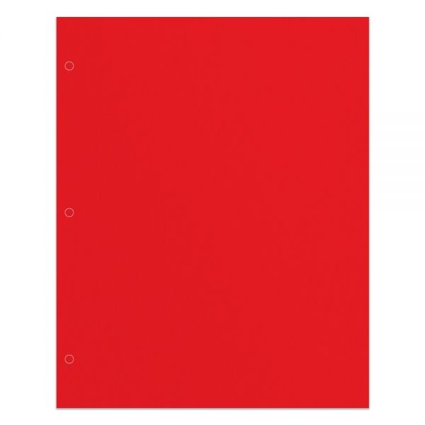 2-Pocket School-Grade Paper Folder, Letter Size, Red