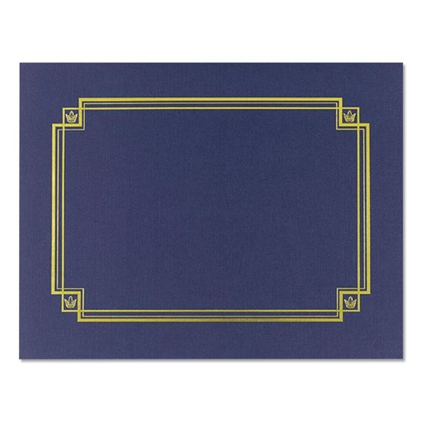 Great Papers! Premium Textured Certificate Holder, 12.65 X 9.75, Navy, 3/Pack