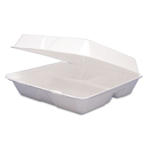 Dart 9-1/2" Triple-Compartment Foam Containers