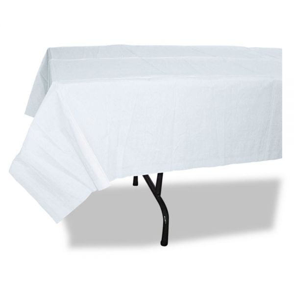 Tatco White Paper Table Covers, 54" X 108", White, Box Of 20