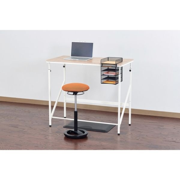 Safco Standing Height Desk, 48" X 24" X 38" To 50", Beech