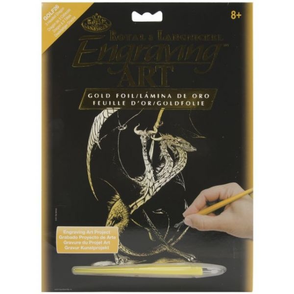 Gold Foil Engraving Art Kit 8"X10"
