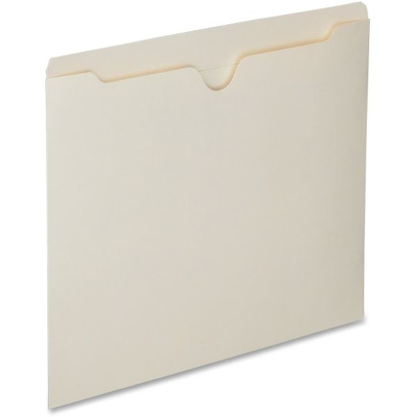 Skilcraft Manila Double-Ply Tab File Jackets, Letter Size Paper, 8 1/2" X 11", Box Of 100