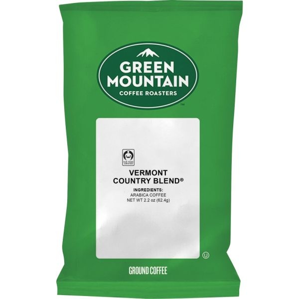 Green Mountain Ground Coffee Fraction Packs, Vermont Country Blend, Medium Roast, 2.2 Oz, 100 Fraction Packs