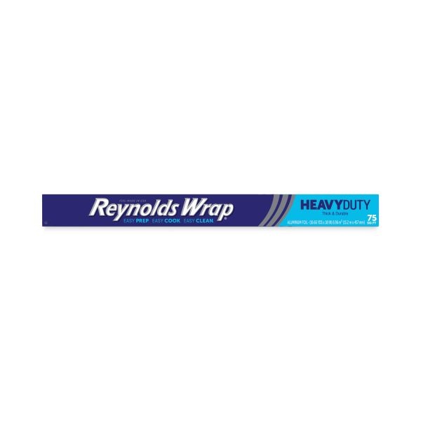 Reynolds Wrap Heavy Duty Aluminum Foil Roll, 18" X 75 Ft, Silver, 20/Carton