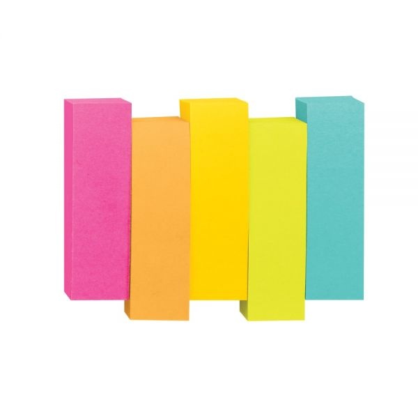Post-It Page Flag Markers, Assorted Brights, 100 Flags/Pad, 5 Pads/Pack