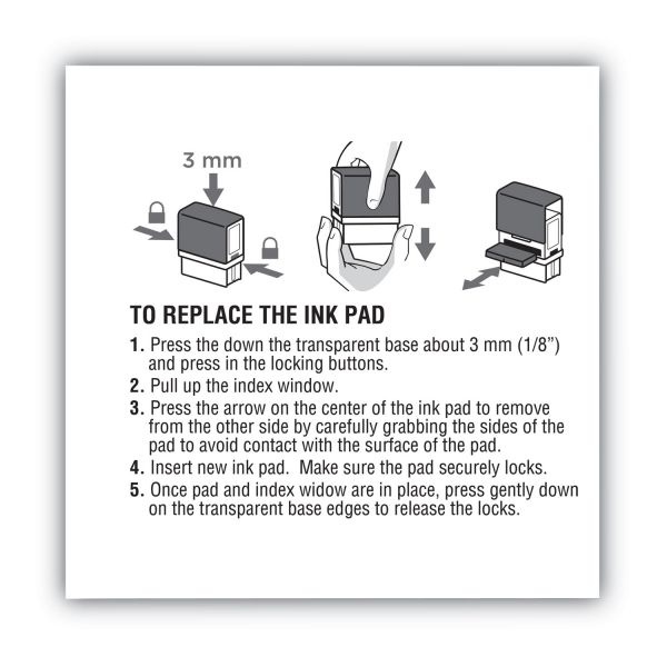 Cosco 2000Plus Replacement Ink Pad For 2000Plus 1Si60p, 3.13" X 0.25", Blue