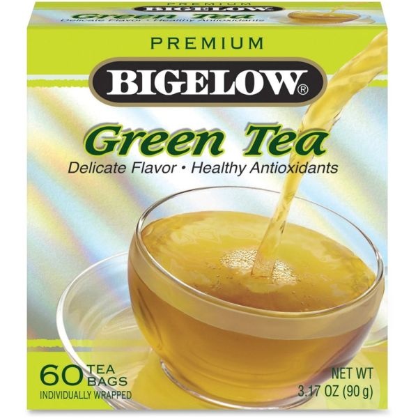 Bigelow Premium Blend Green Tea Bags, Carton Of 60