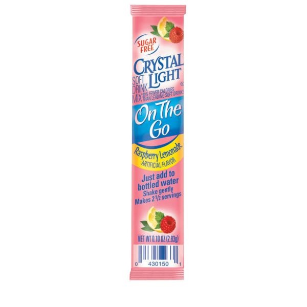 Crystal Light On-The-Go Mix Sticks, Raspberry Lemonade, Box Of 30