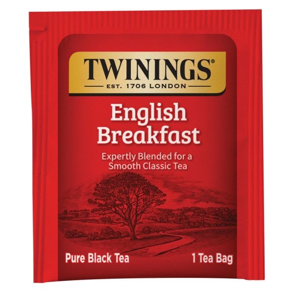 Twinings Of London English Breakfast Tea, 1.06 Oz, Carton Of 24