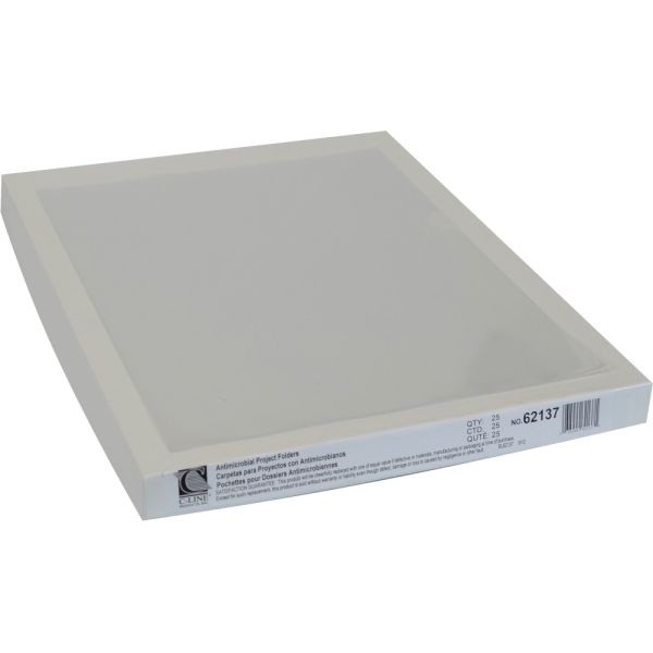 C-Line Poly Project Folders With Antimicrobial Protection - Reduced Glare, 11 X 8-1/2, 25/Bx, 62137