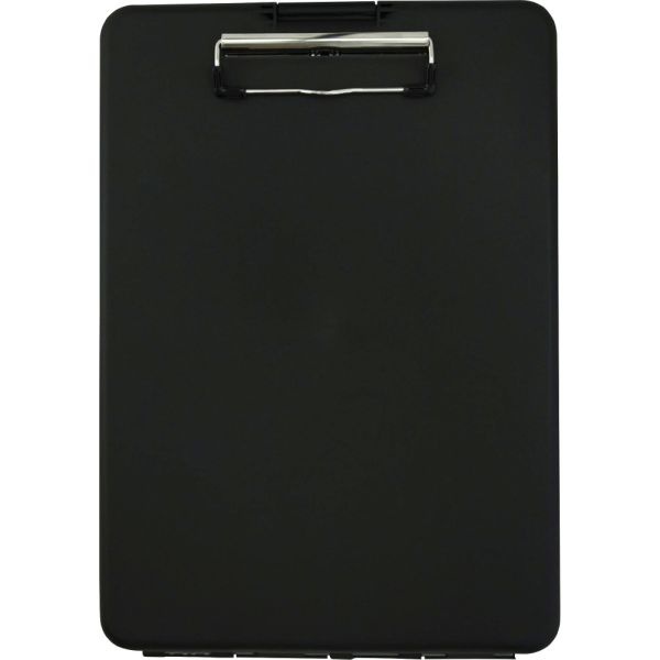 Saunders Slimmate Plastic Form Holder Storage Clipboard, Letter Size, Black