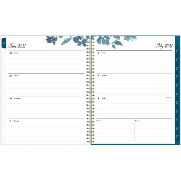 Blue Sky Bakah Blue Academic Year Weeklymonthly Planner Floral