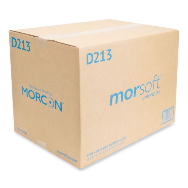 Morcon Tissue Morsoft Dispenser Napkins, 1-Ply, 11.5 X 13, White, 250/Pack, 24 Packs/Carton