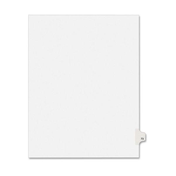 Avery Preprinted Legal Exhibit Side Tab Index Dividers, Avery Style, 10-Tab, 73, 11 X 8.5, White, 25/Pack, (1073)