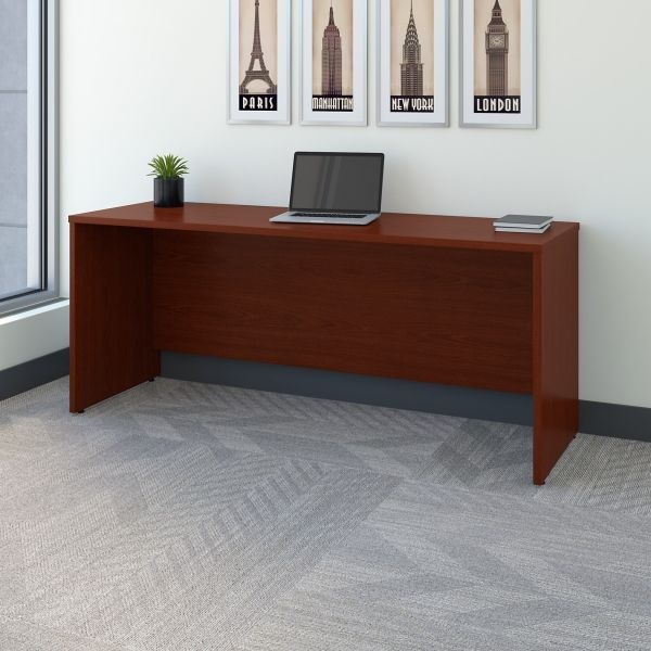 Bush Business Furniture Series C: Mahogany 72W Credenza - Desk Shell