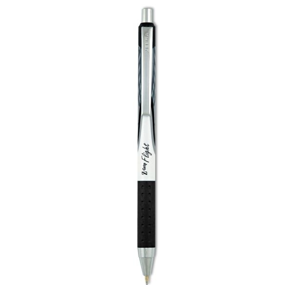 Zebra Z-Grip Flight Ballpoint Pen, Retractable, Bold 1.2 Mm, Black Ink, Black Barrel