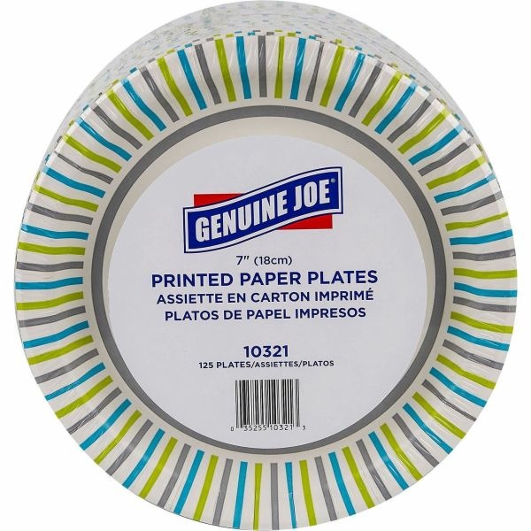Genuine Joe 7" Printed Paper Plates