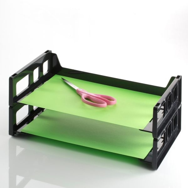 Officemate Side-Loading Desk Trays, 2Pk