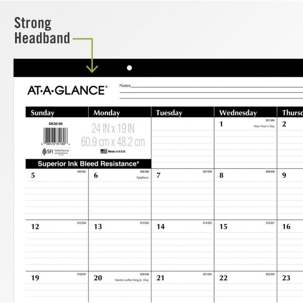 At-A-Glance Ruled Desk Pad, 24 X 19, 2023 Calendar