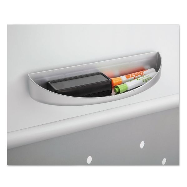 Safco Rumba™ Whiteboard Screen Accessories, Eraser Tray, 12 1/4 X 2 1/4, Silver