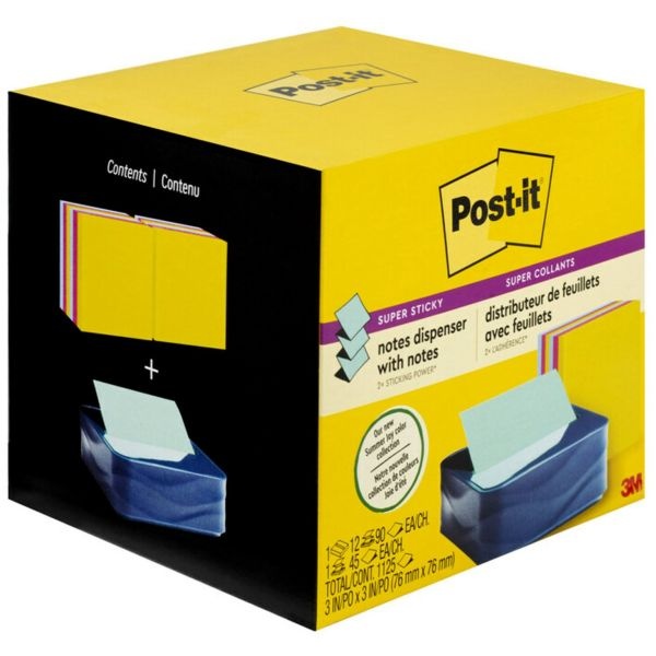 Post-it® Tabs With On-The-Go Dispenser, 5/8, Assorted Colors, Pack Of 40  Tabs