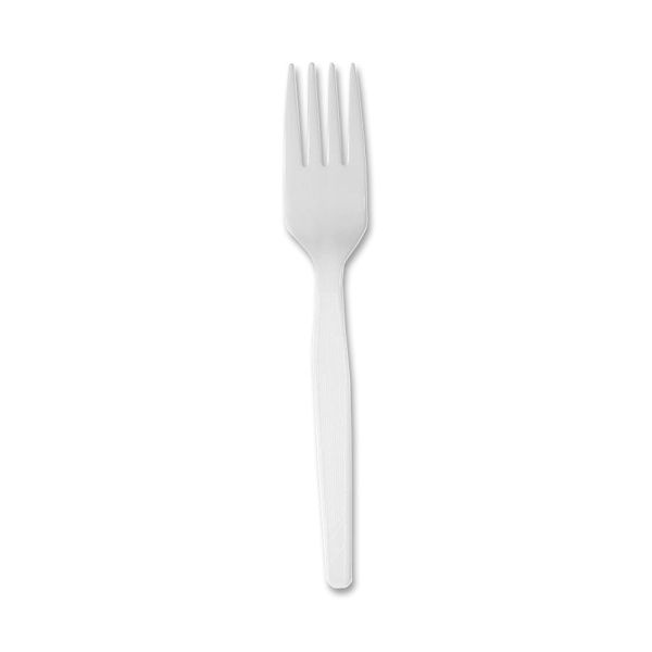 Dixie Heavy/Medium-Weight Forks, White, Pack Of 1,000