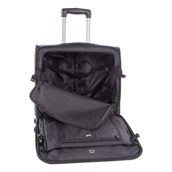 Swiss Mobility Purpose Overnight Business Case On Spinner Wheels, Fits Devices Up To 15.6", Polyester, 9.5 X 9.5 X 17.5, Black