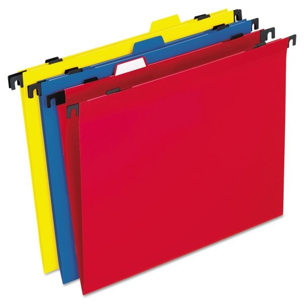 Pendaflex 2-In-1 Colored Poly Folders With Built-In Tabs, Letter Size, 1/3-Cut Tabs, Assorted Colors, 10/Pack