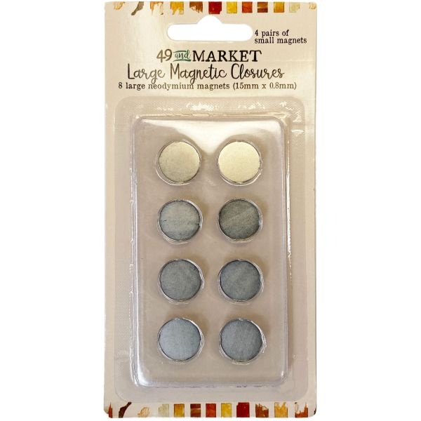 49 And Market Foundations Magnetic Closures 8/Pkg