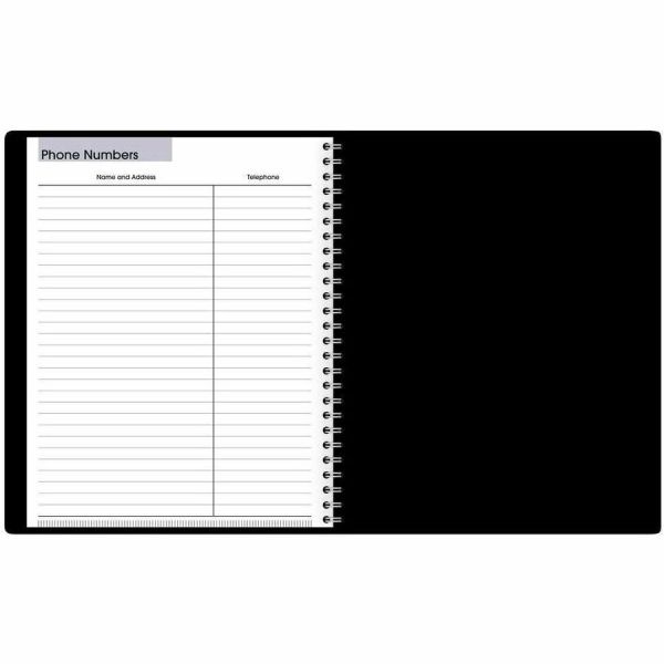 At-A-Glance Dayminder Open-Schedule Weekly Appointment Book, 8.75 X 7, Black Cover, 12-Month (Jan To Dec): 2024
