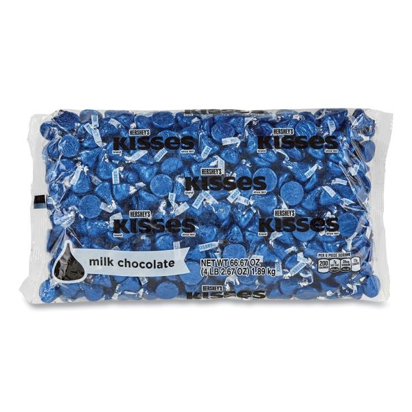 Kisses, Milk Chocolate, Dark Blue Wrappers, 66.7 Oz Bag