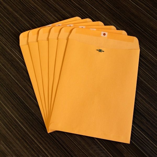 Business Source Heavy-Duty Clasp Envelopes - Clasp - #93 - 9 1/2" Width X 12 1/2" Length - 28 Lb - Clasp - Kraft - 100 / Box - Kraft