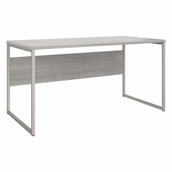 Bush Business Furniture Hybrid 60W X 30D Computer Table Desk With Metal Legs In Platinum Gray