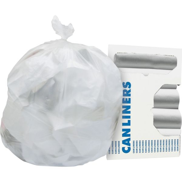 Heritage 0.01 Mil Trash Bags, 5 Gal, 17"H X 17"W, Natural, 50 Bags Per Roll, Case Of 40 Rolls