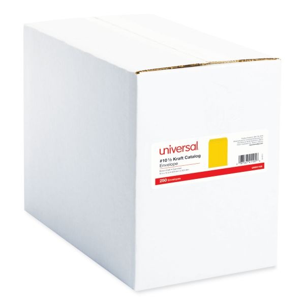 Universal Center Seam 9" X 12" Manila Catalog Envelopes, Gummed Closure 24 Lb, Brown Kraft, Box Of 250