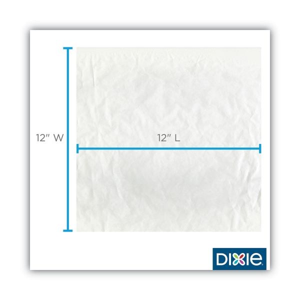 Dixie All-Purpose Food Wrap, Dry Wax Paper, 12 X 12, White, 1,000/Carton