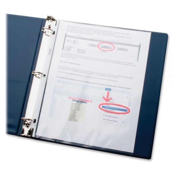 Business Source Sheet Protectors - 5 Mil Thickness - For Letter 8 1/2" X 11" Sheet - 3 X Holes - Ring Binder - Top Loading - Rectangular - Clear - Polypropylene - 50 / Box