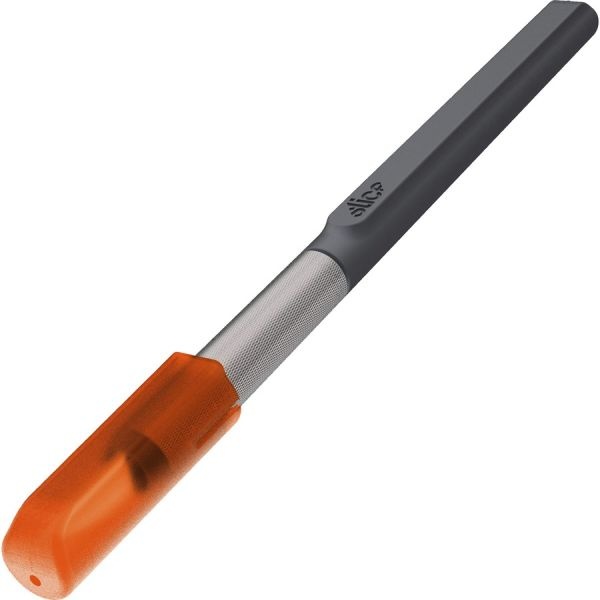 Slice Weighted Craft Knife - Ceramic Blade - Non-Sparking, Non-Conductive, Rust-Free Blade, Ambidextrous, Anti-Slip, Textured Grip - Zirconia, Polypropylene, Glass-Filled Nylon - Brass - 6.4" Length - 1 Each