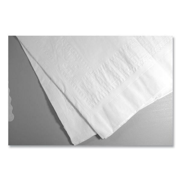 Tablemate Table Set Poly Tissue Table Cover, 54" X 108", White, 6/Pack