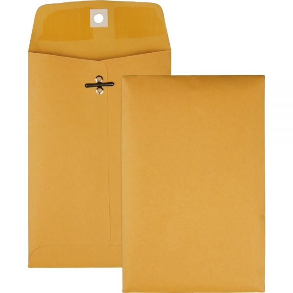 Quality Park Clasp Envelope, 28 Lb Bond Weight Kraft, #35, Square Flap, Clasp/Gummed Closure, 5 X 7.5, Brown Kraft, 100/Box