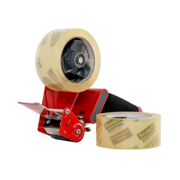 Scotch Commercial Grade Packing Tape With Dispenser, 1-7/8" X 54.6 Yd., Case Of 36 Rolls