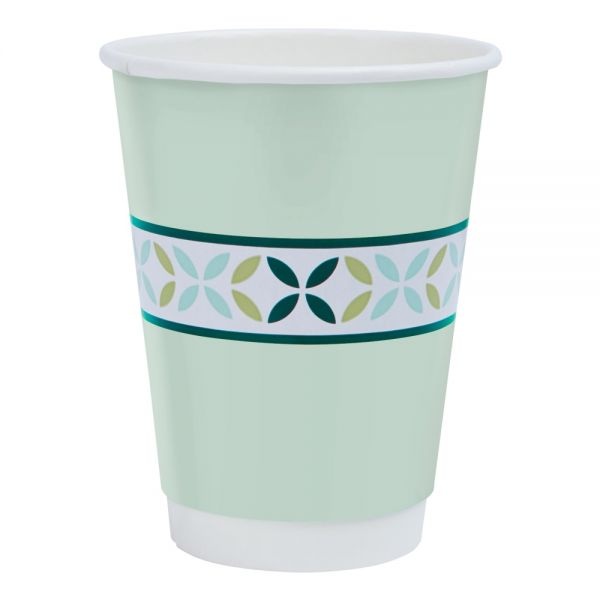 Highmark Insulated Hot Coffee Cups, 12 Oz, 42% Recycled, Mint Green, Pack Of 50