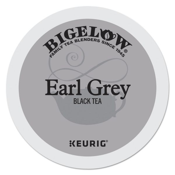 Bigelow Earl Grey Tea K-Cup Pack, 24/Box, 4 Box/Carton