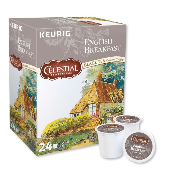 Celestial Seasonings English Breakfast Tea Single-Serve K-Cup, Carton Of 96