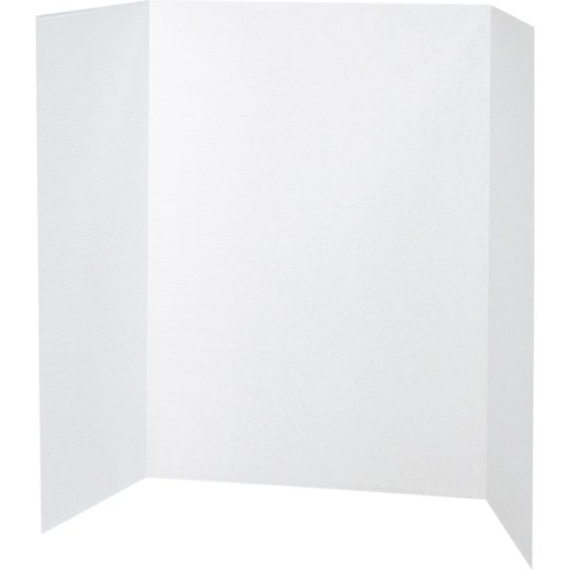 Two Cool Tri-Fold Poster Board, 36 x 48, Black/White, 6/Carton