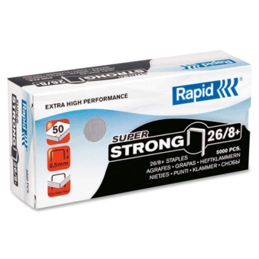 Rapid High-Capacity Galvanized Staples, 5/16", Box Of 5,000