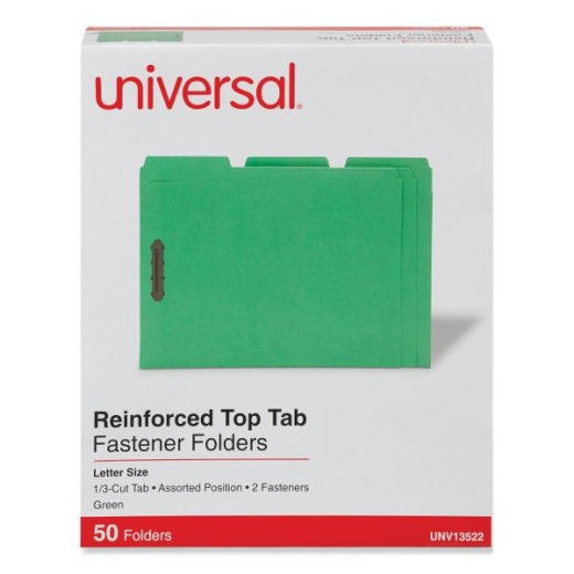 Universal Deluxe Reinforced Top Tab Fastener Folders